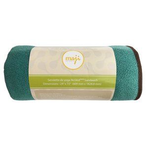 NoSkid Sandwash Yoga Towel Green